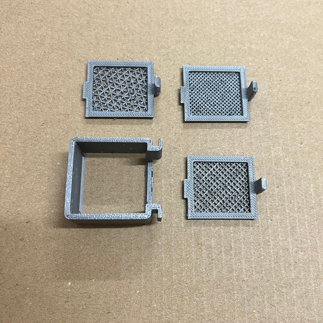 3D printed Fry saver 3 grid sizes